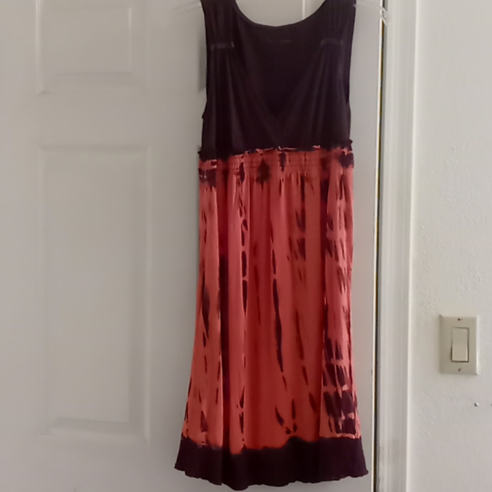 Calvin Klein Jeans Sleeveless Vneck  Pink/Brown Dress Size S
